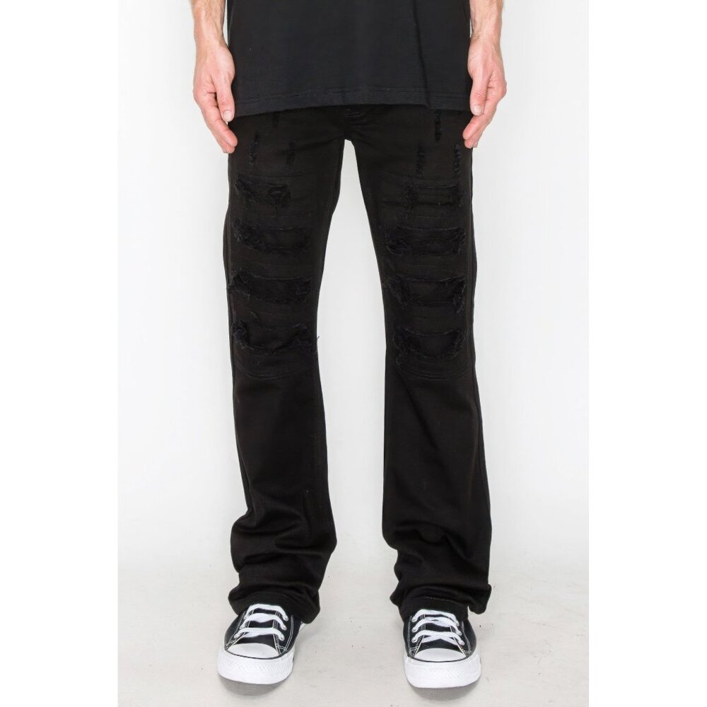 Bootcut Rip & Repair Colored Jeans